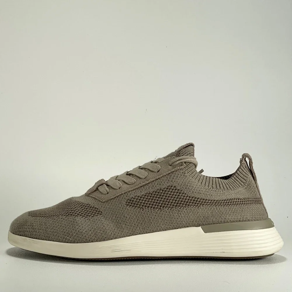 Wolf And Shepherd SupremeKnit Trainers Mens 7 Desert Tan Pull-On Derbys Preppy‎